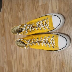 Yellow High-Top Sneakers